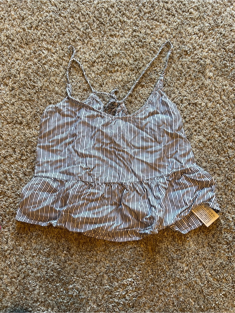 Hollister Striped Peplum Cami Top - Blue & White Size M!